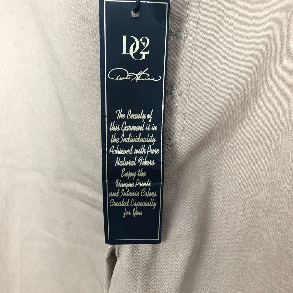 DG2 Stretch pull on Faux Button Front Wide-Leg Trouser Jeans Petite Large Tan - Picture 5 of 11